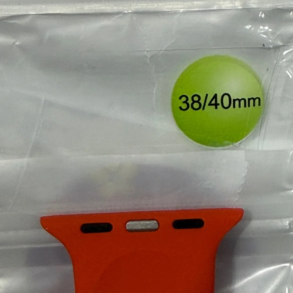 NWT Bright Orange SILICONE Replacement Band Apple Watch 38/40 Never been Used!!